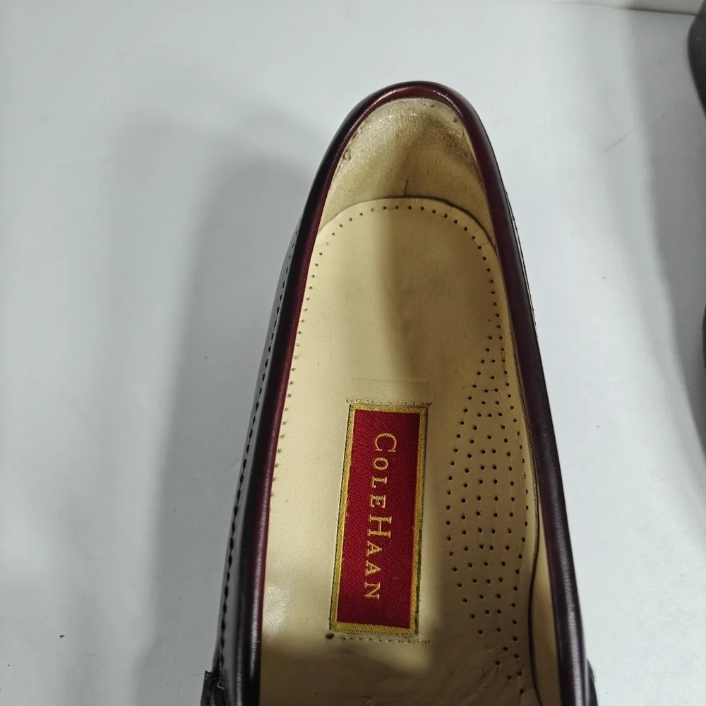 Cole Haan Men's Tassel Cordovan Burgundy Leather Loafers Pinch  03507 Size 8.5 D